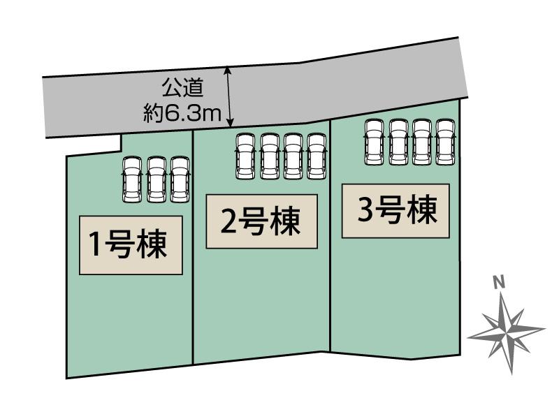 熊谷市弥藤吾3棟 区画図