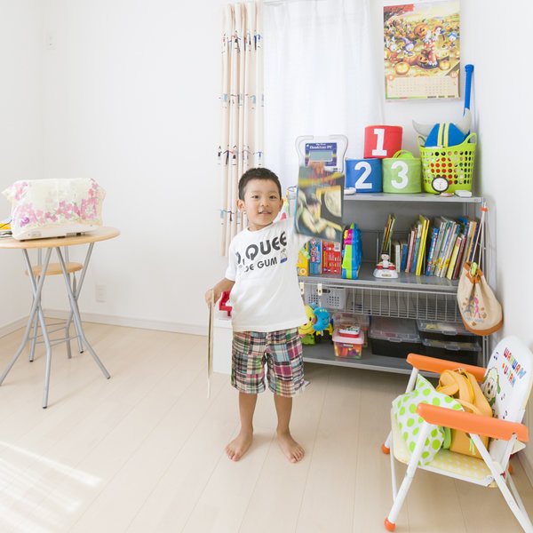 2階の子供部屋。お子さまが自分の部屋で寝るようになるのはもうすぐ。