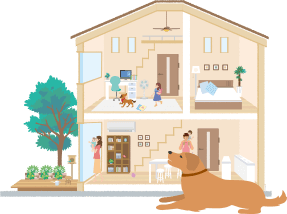 戸建て住宅ならペットと伸び伸びと暮らせます！