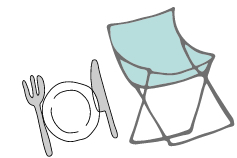 椅子と食器