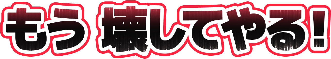 もう壊してやる！