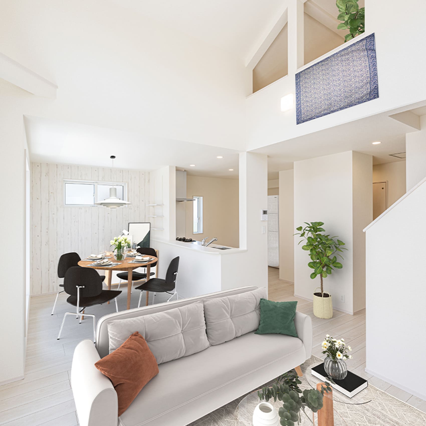 ブルーミングガーデンのリビング事例の画像