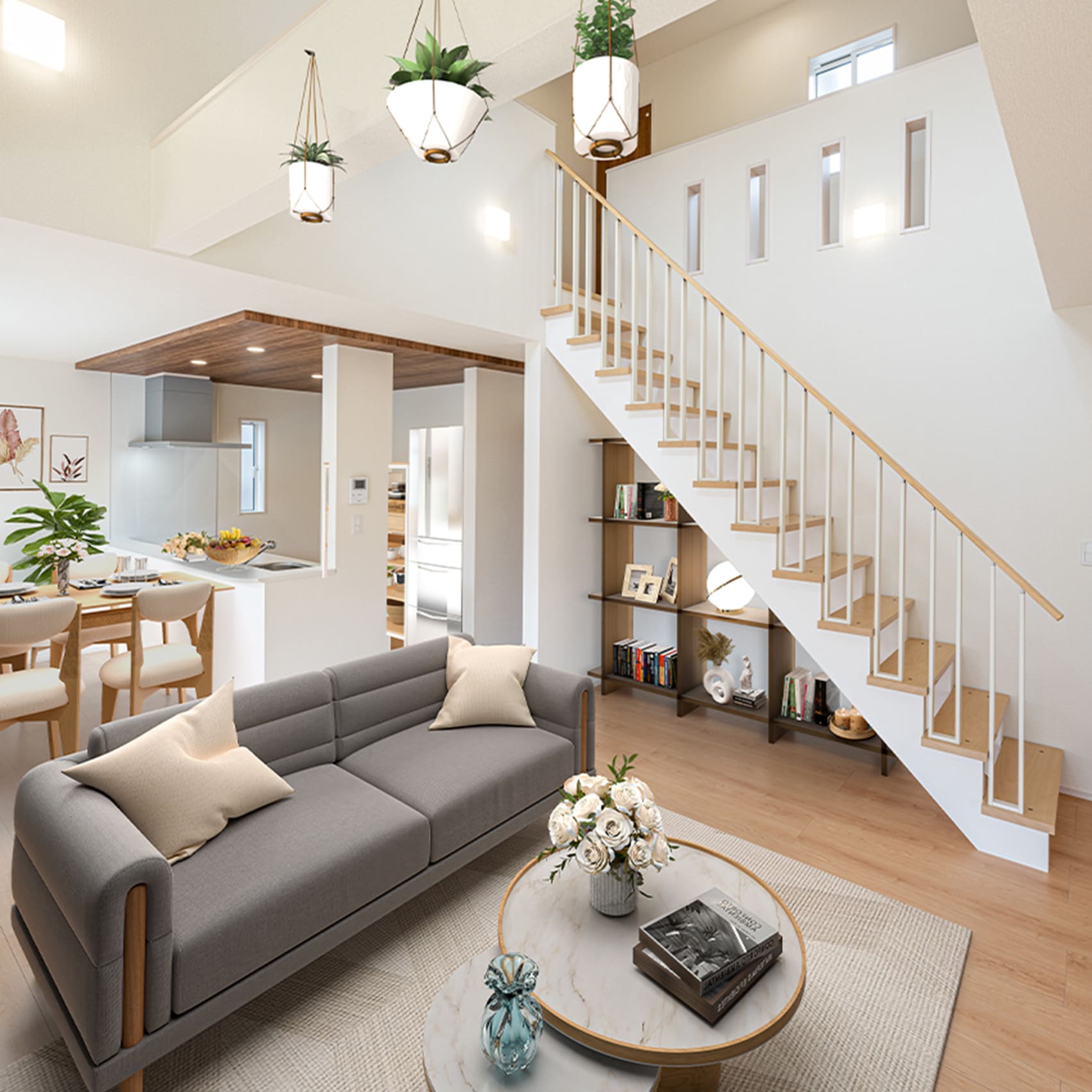 ブルーミングガーデンのリビング事例の画像