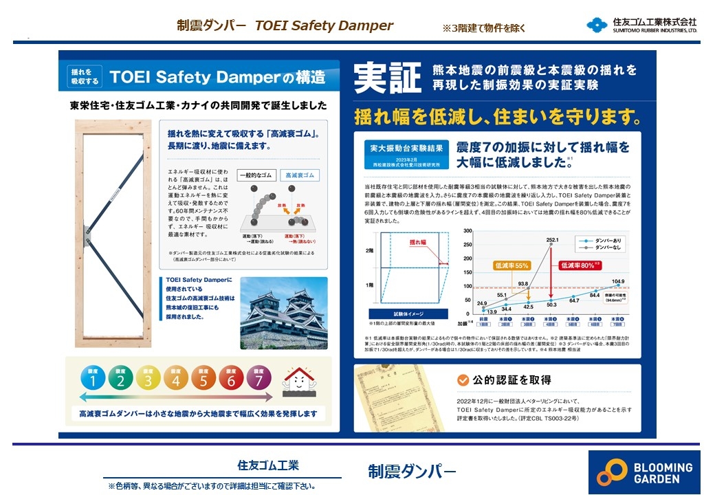 地震に強い東栄Safety Damper　