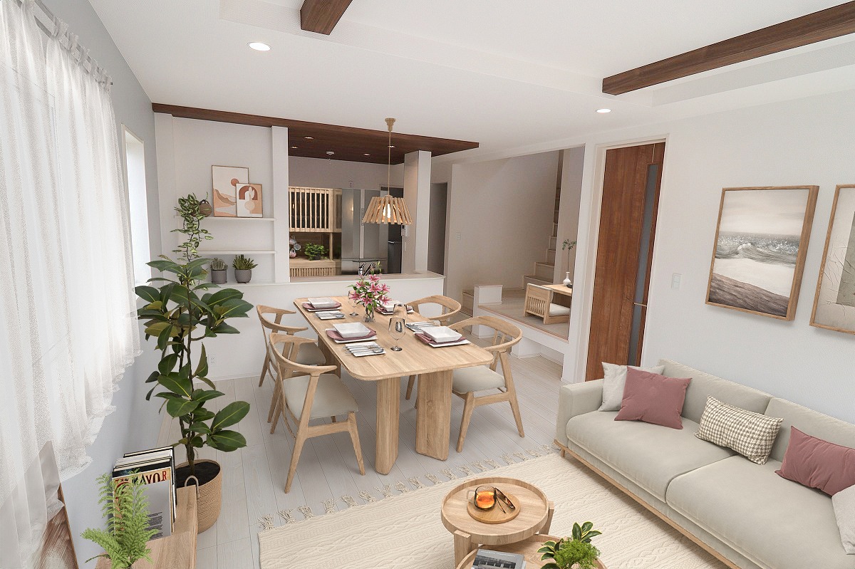 ④LDK(※家具はCGです)