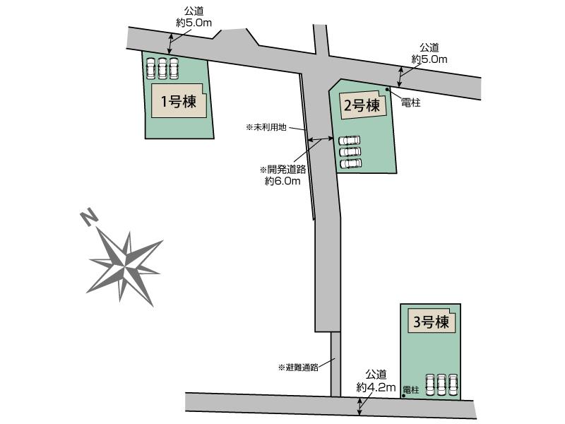 加須市馬内3棟 区画図
