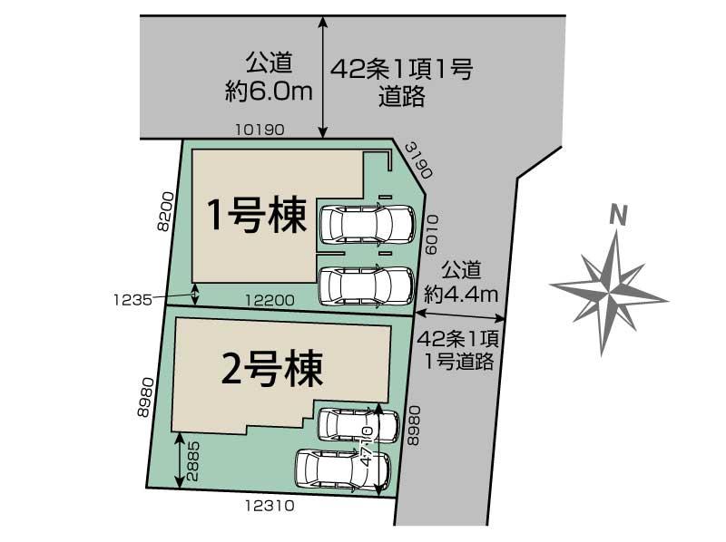 亀岡市大井町かすみケ丘2棟 区画図