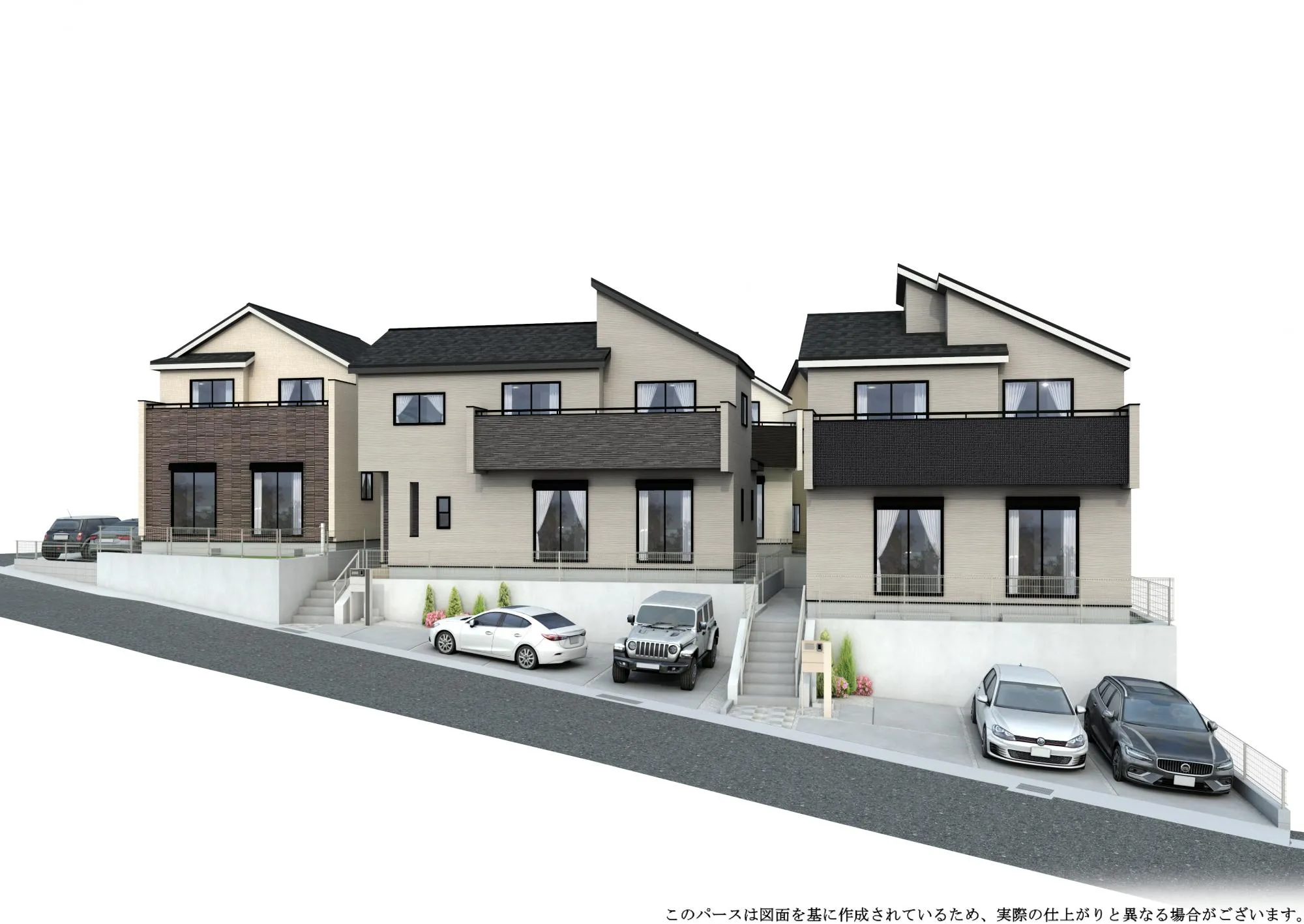 完成予定パース(3,4,5号棟)
建物建築中につき完成物件のご案内も可能です!