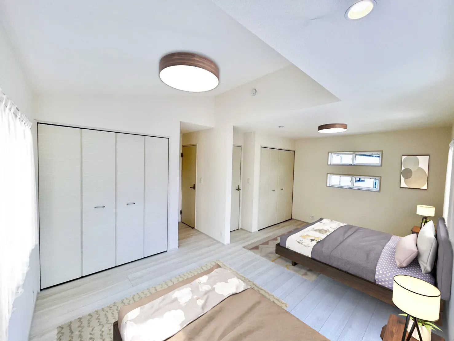 【②号棟イメージ】実際の室内写真に家具等を配置したCG画像です。家具付き販売ではございません。