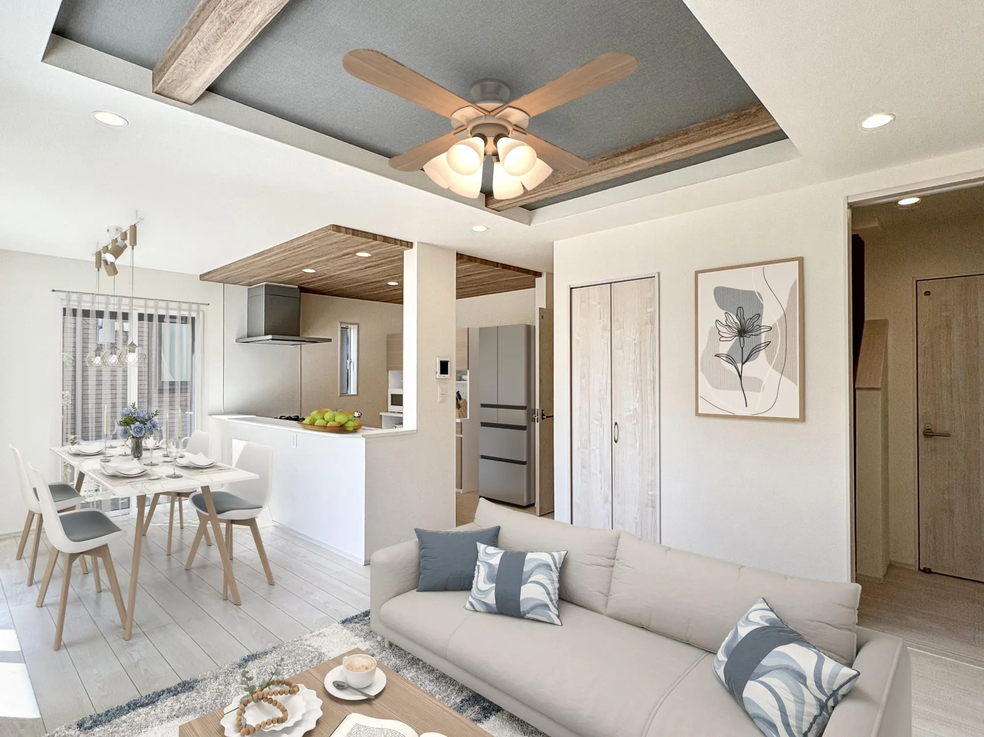 【2号棟 リビングダイニング(17.0帖)】