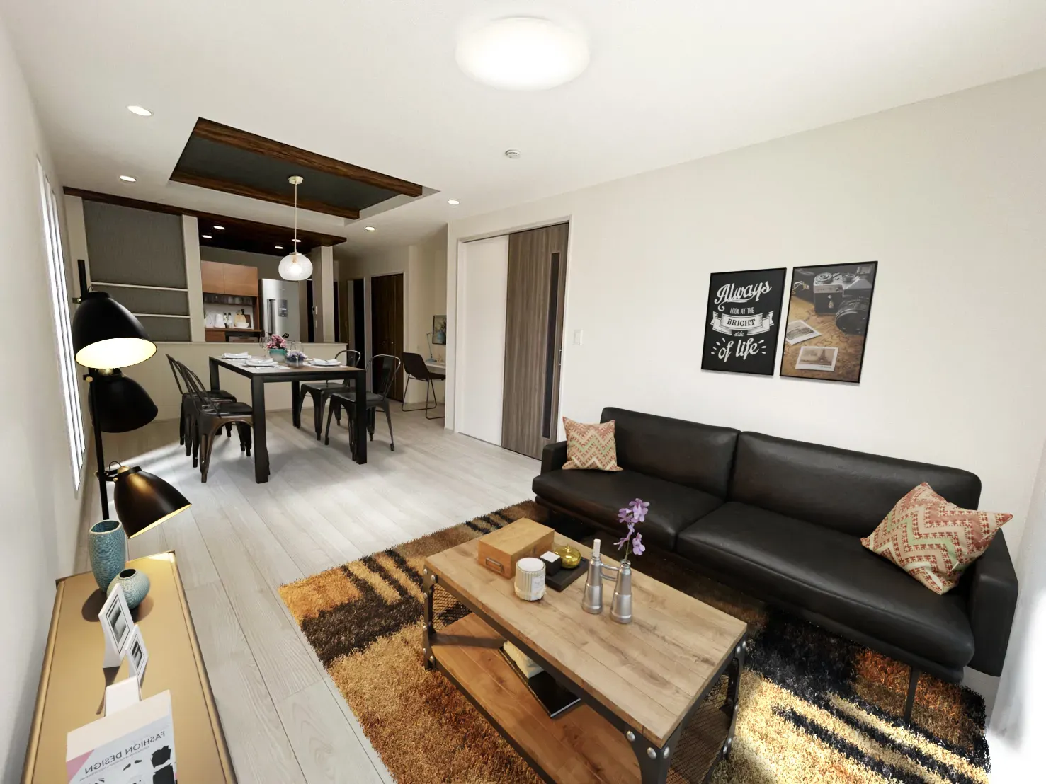 【イメージ】実際の室内写真に家具等を配置したCG画像です。家具付き販売ではございません。