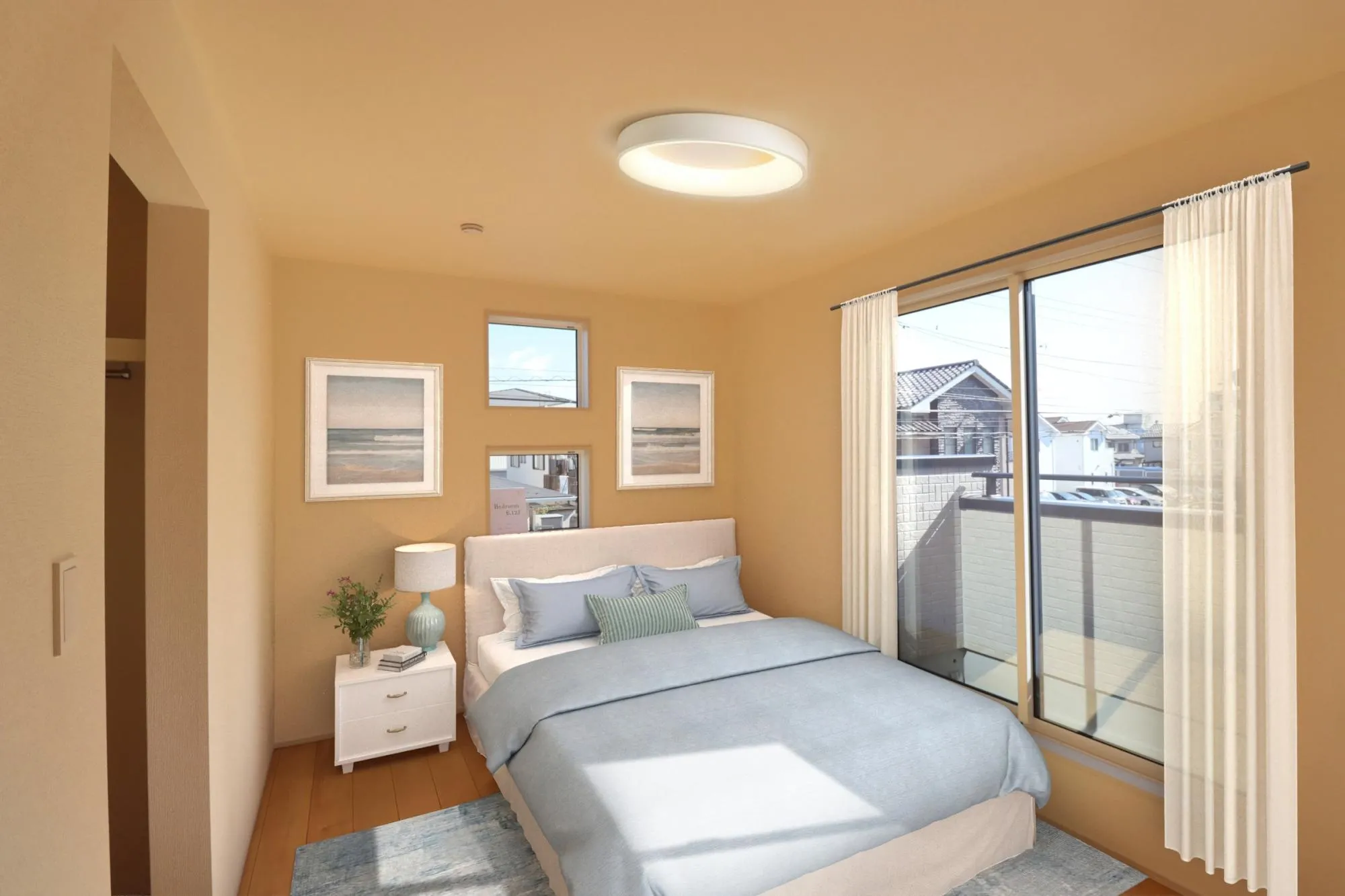 こちらは完成後の住まいをイメージしやすくするために制作されたCG画像です。
※家具付き販売ではございません。