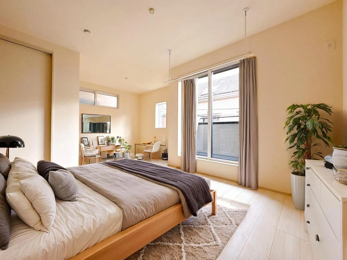 【主寝室】10帖以上の広いお部屋です♪2つの部屋にアレンジできるフレキシブルルーム