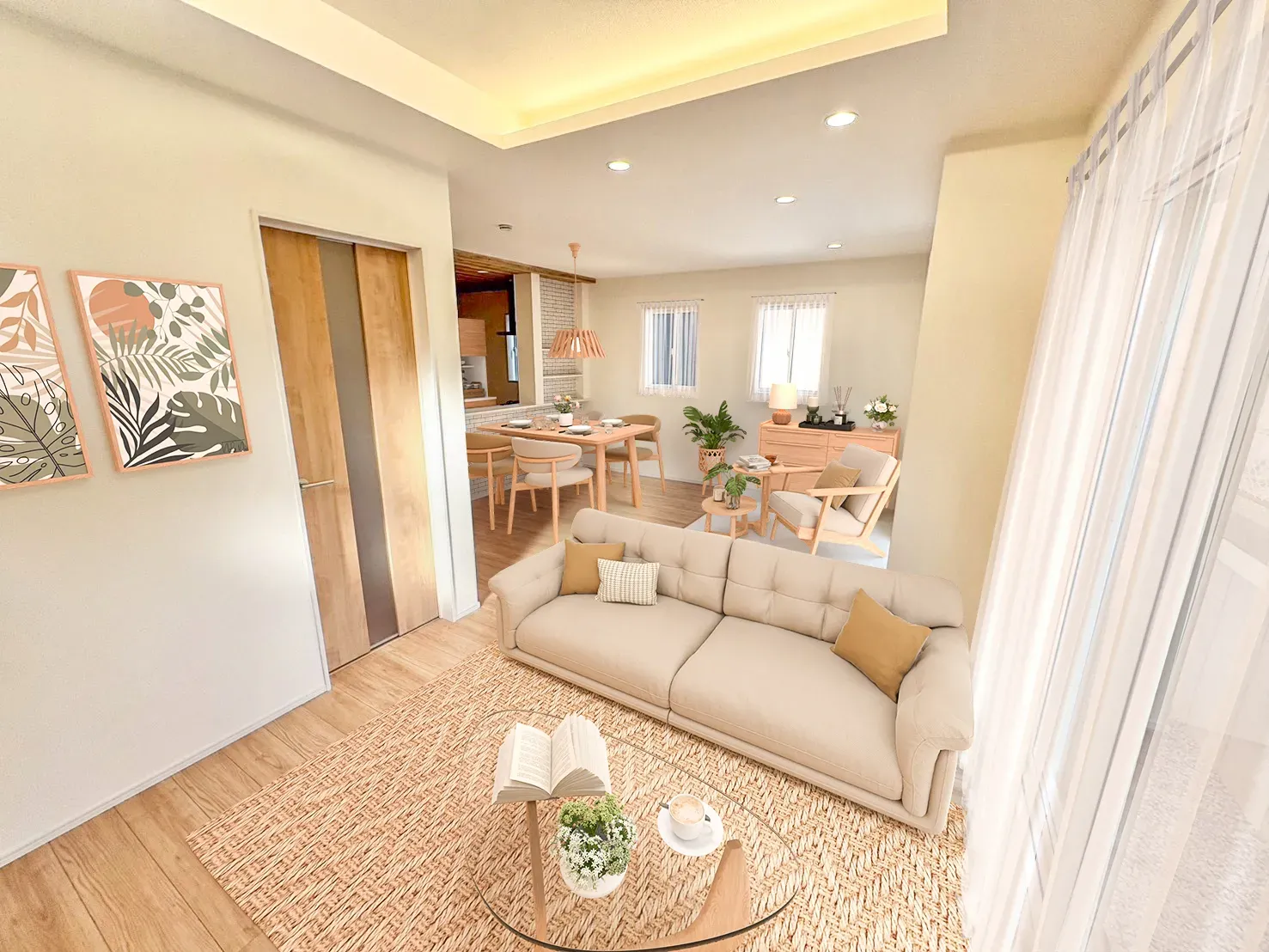 ☆1号棟　LDK(バーチャルステージング)☆