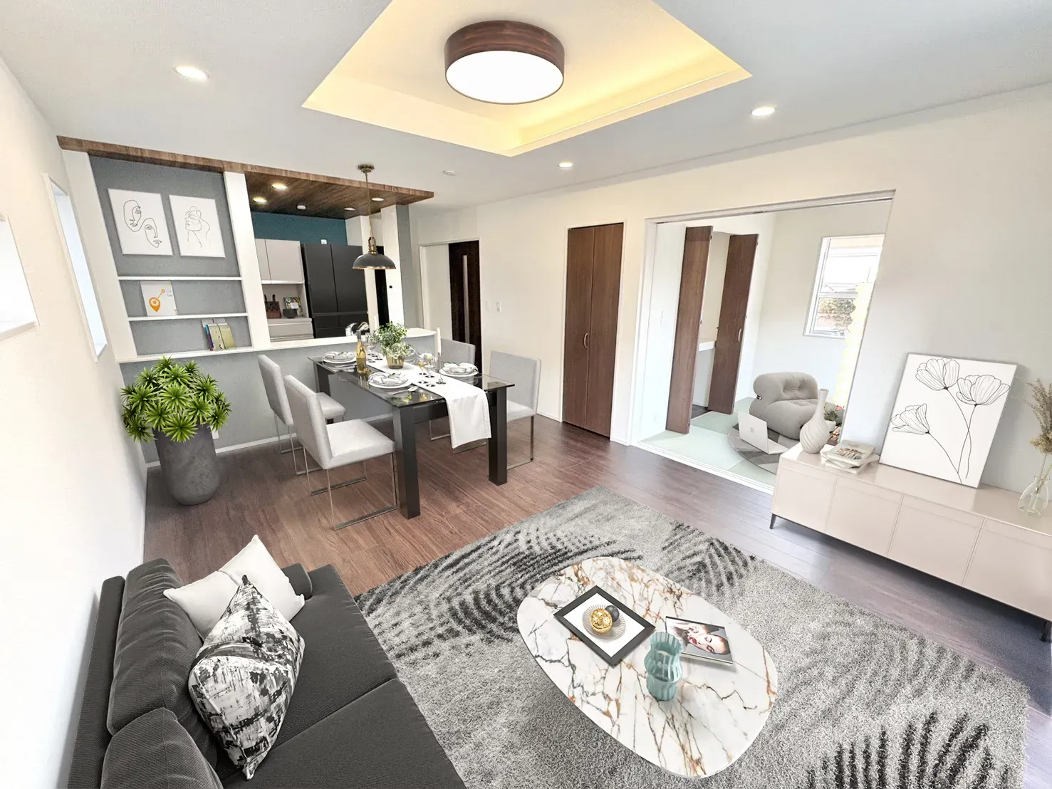 ☆2号棟　LDK(バーチャルステージング)☆