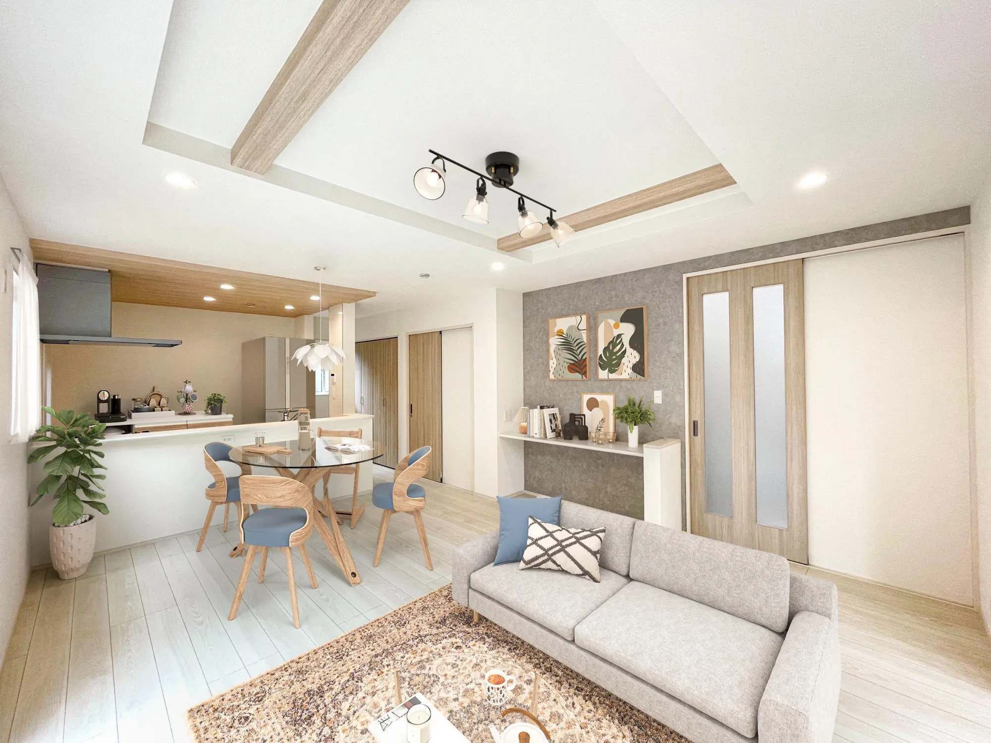 ②号棟 リビング(※家具等をCGで加工しています。家具付き販売ではございません。)