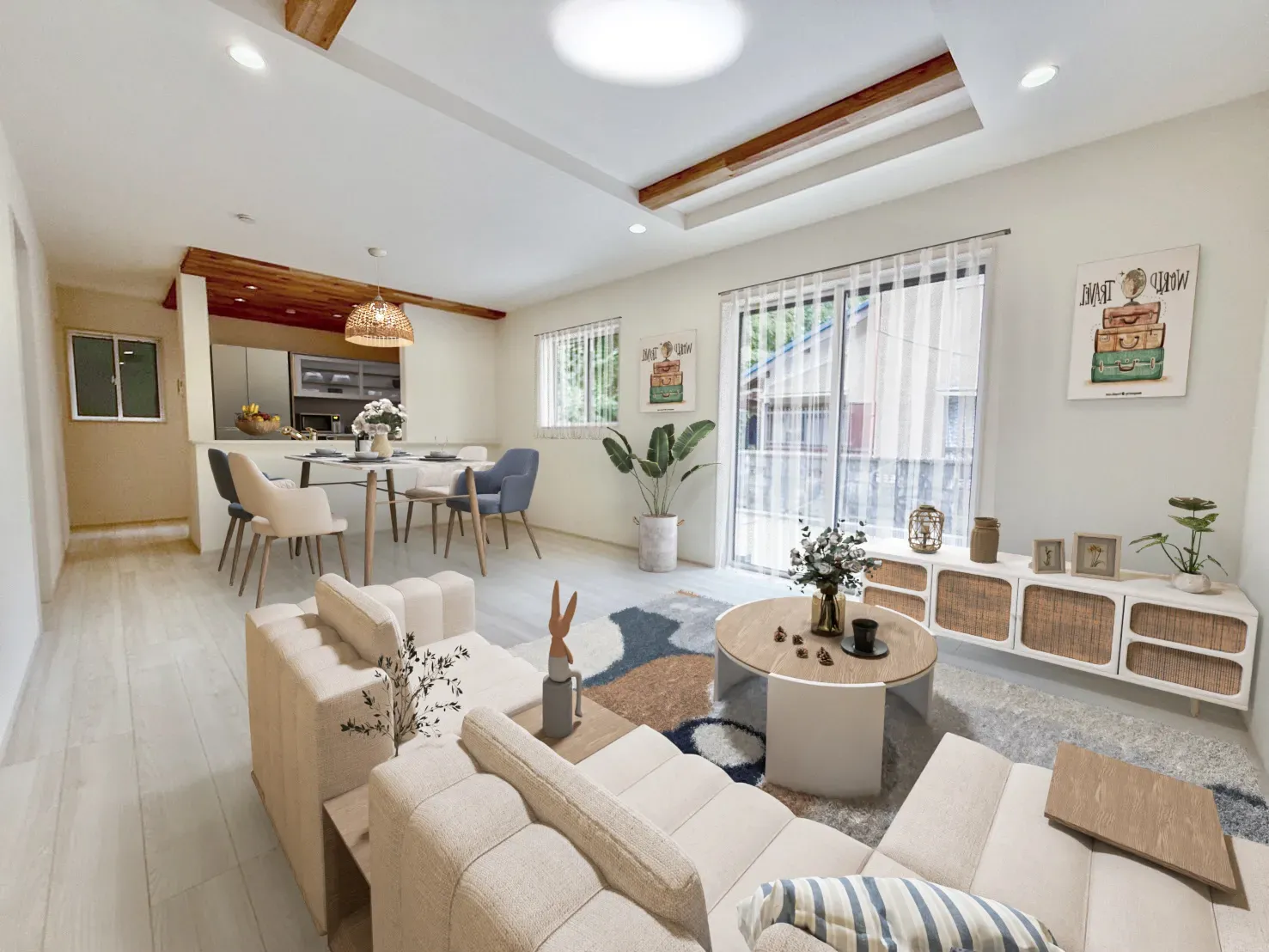 【②号棟イメージ】実際の室内写真に家具等を配置したCG画像です。家具付き販売ではございません。