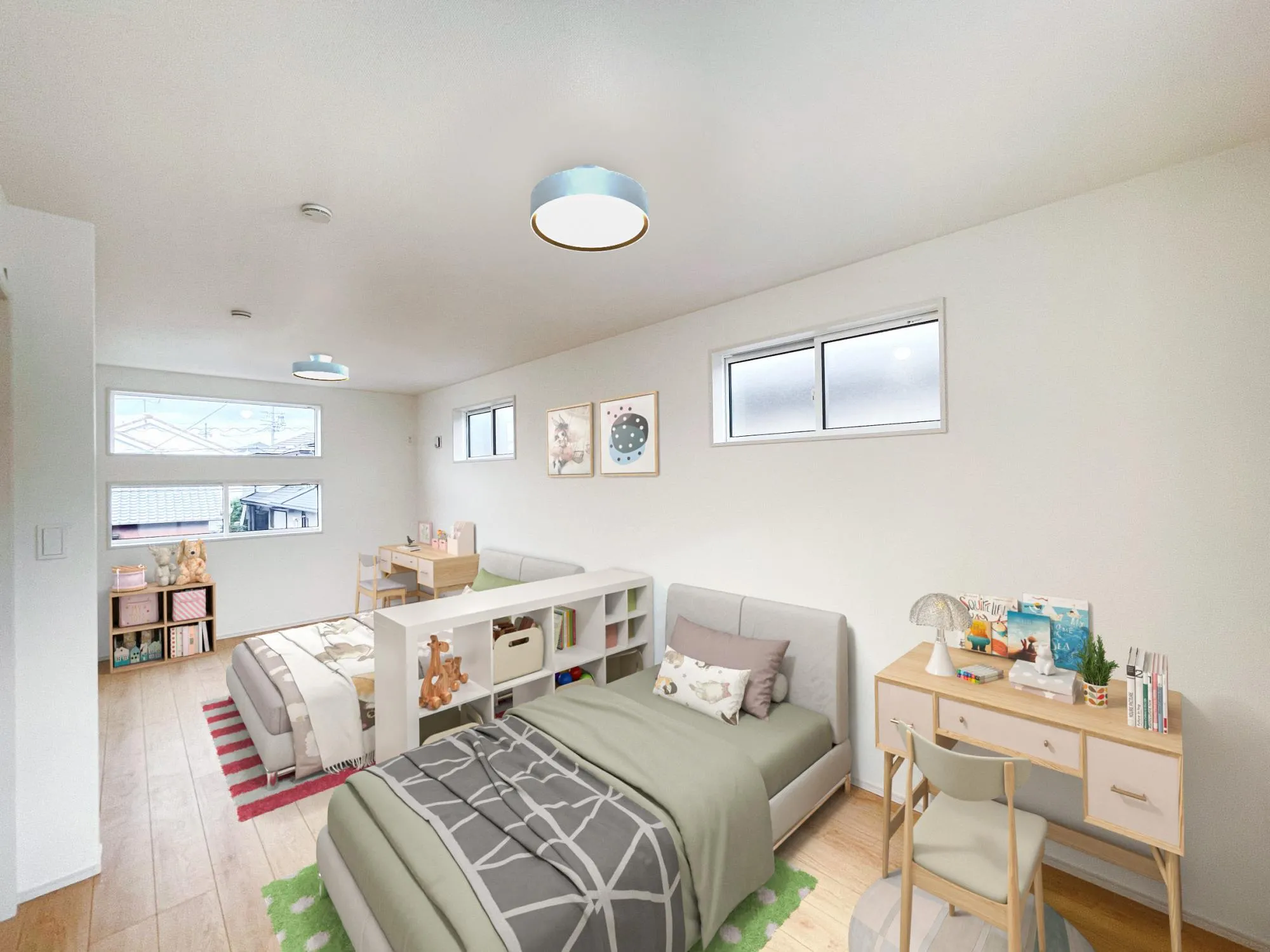 ②号棟　可変型洋室(こども部屋)(※家具等をCGで加工しています。家具付き販売ではございません。) 