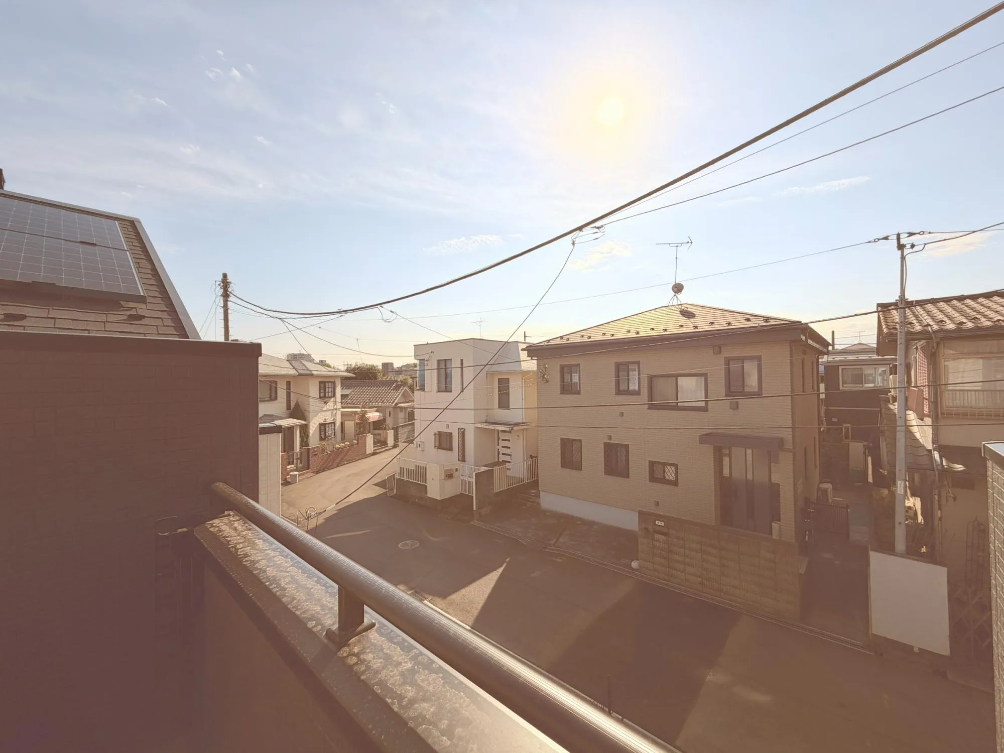 【1号棟】6.25帖主寝室バルコニーからの眺望