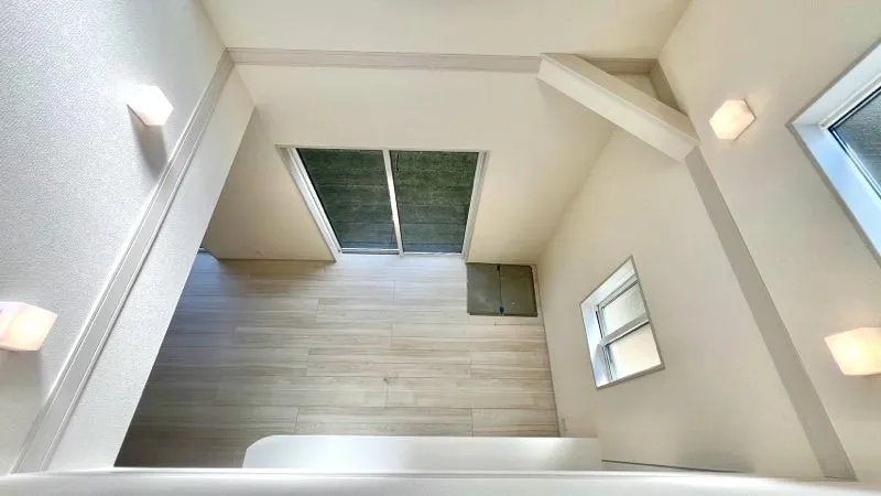 リビング吹抜を上から撮影致しました!　