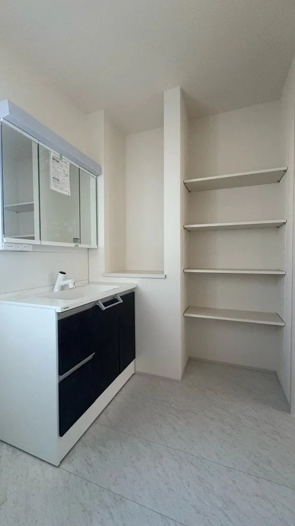 洗面所+4段可動棚