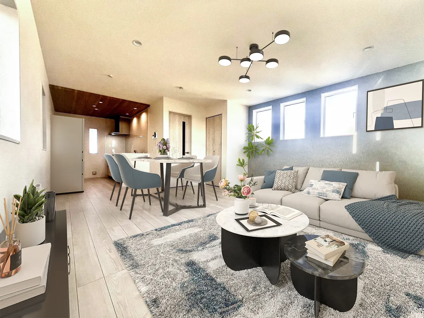 ☆2号棟　リビング(バーチャルステージング)☆