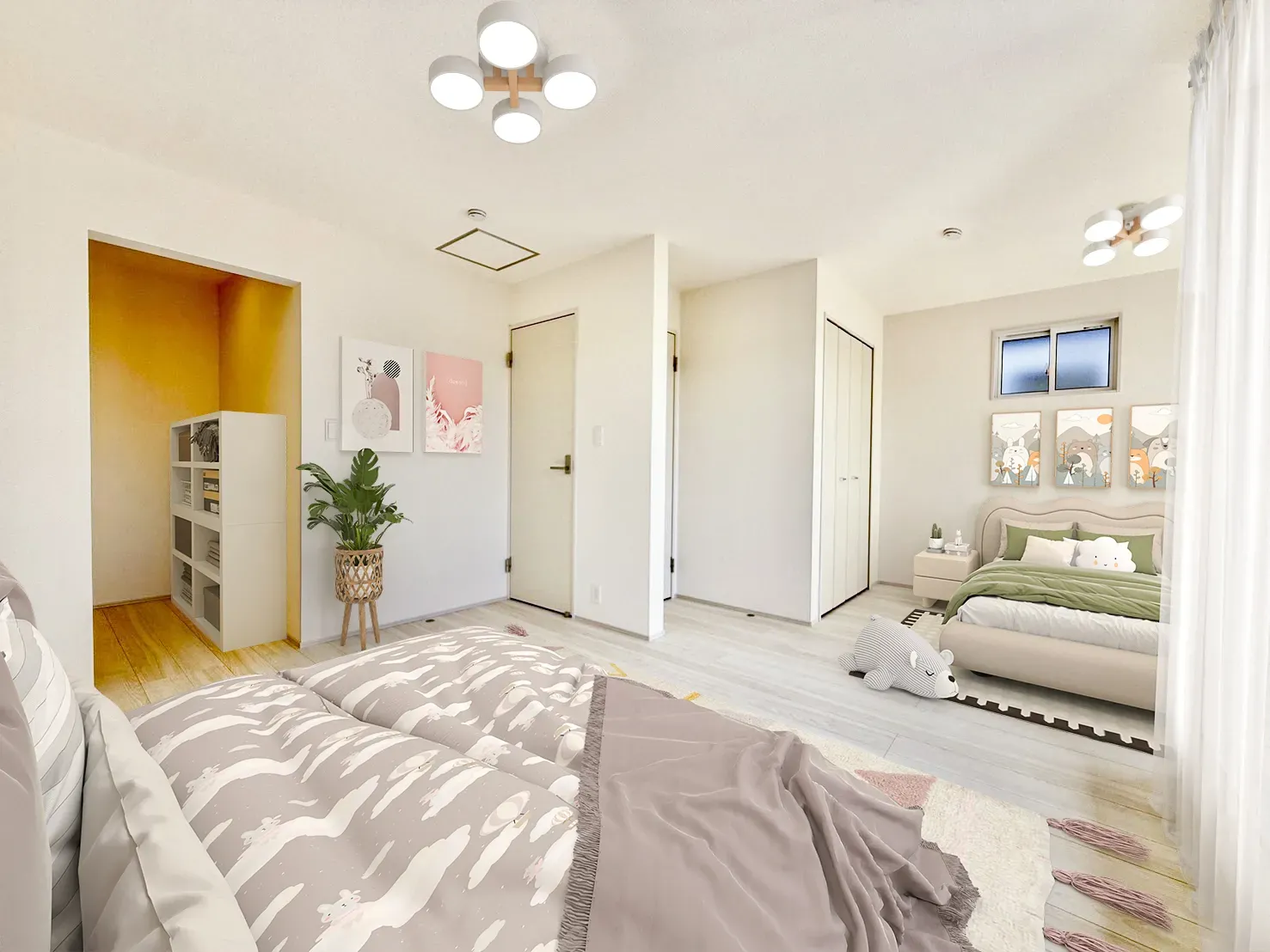 【③号棟イメージ】実際の室内写真に家具等を配置したCG画像です。家具付き販売ではございません。