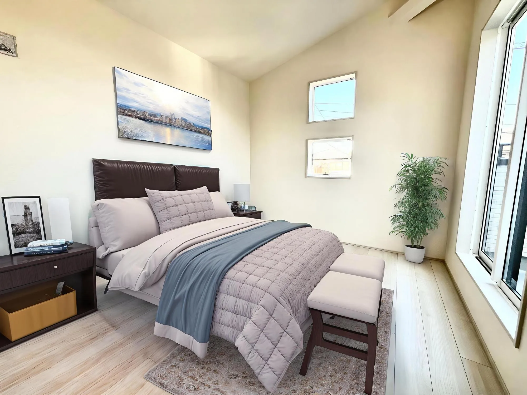 勾配天井(CG加工でお部屋をイメージ。家具付の販売は行っておりません。)