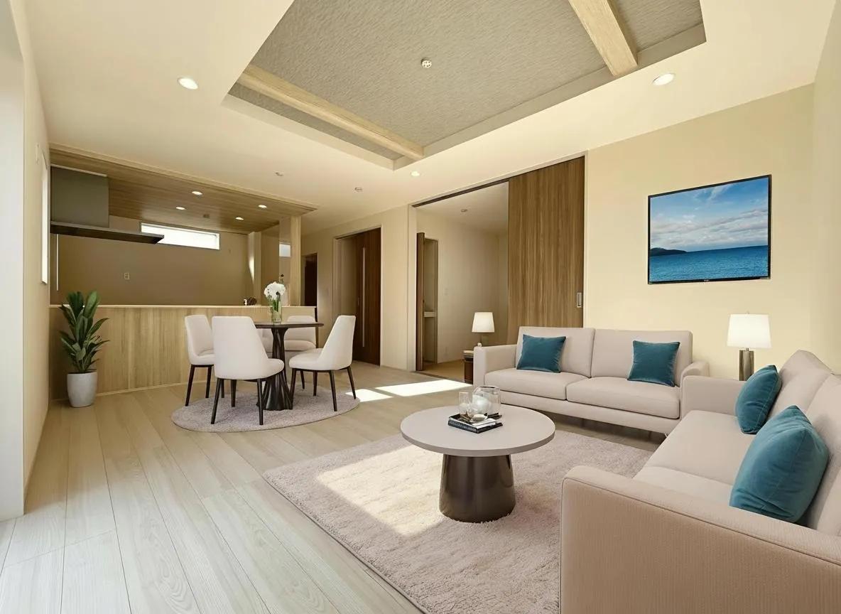 リビング(CG加工でお部屋をイメージ。家具付の販売は行っておりません。)