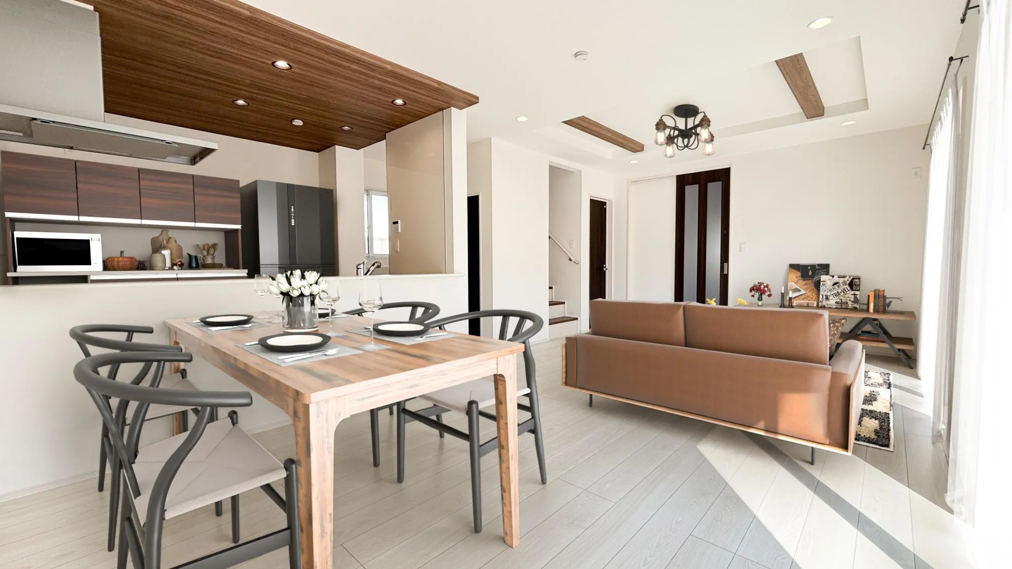 ②号棟　リビング(※家具等をCGで加工しています。家具付き販売ではございません。) 