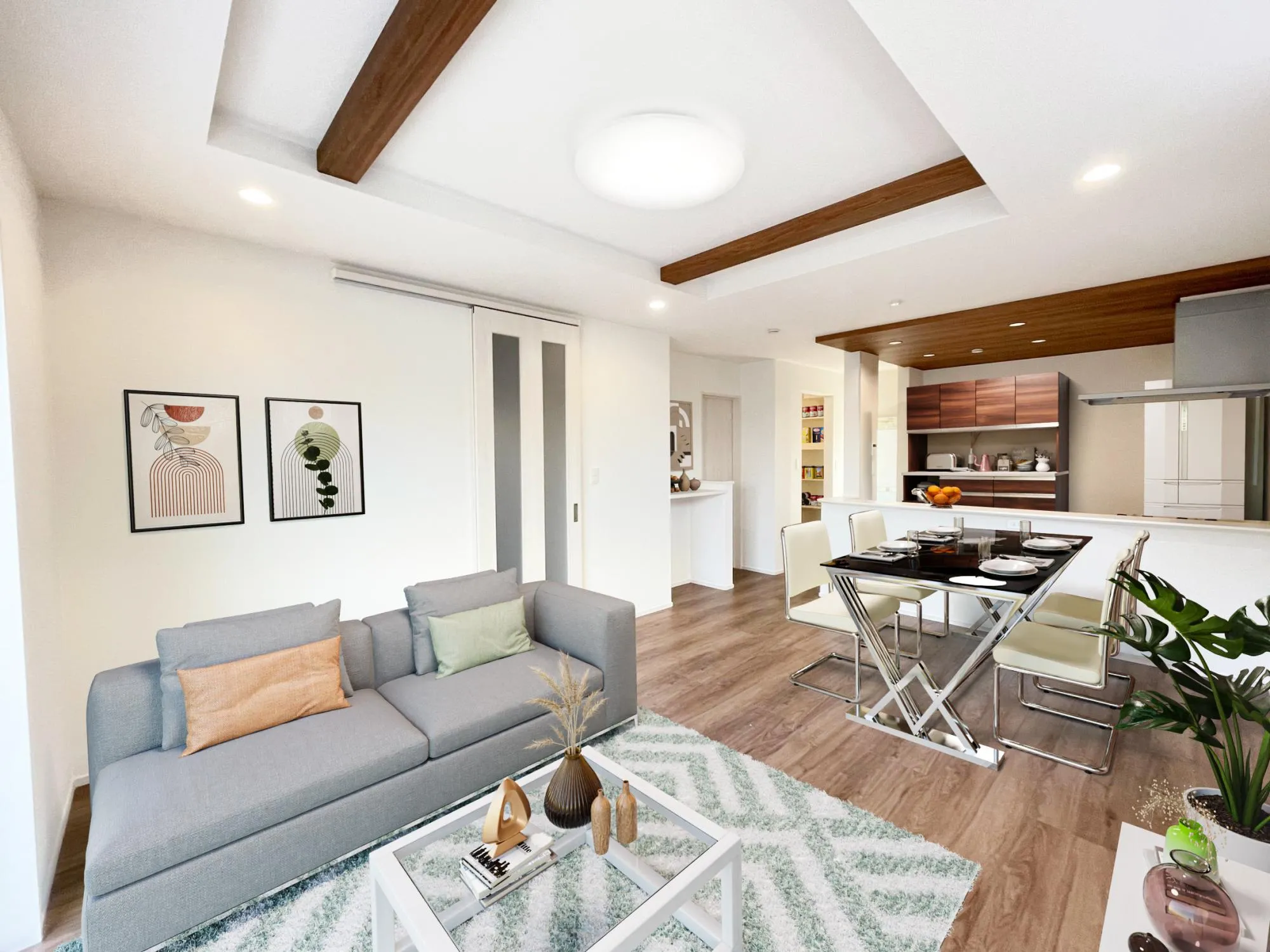 ②号棟　リビング(※家具等をCGで加工しています。家具付き販売ではございません。) 