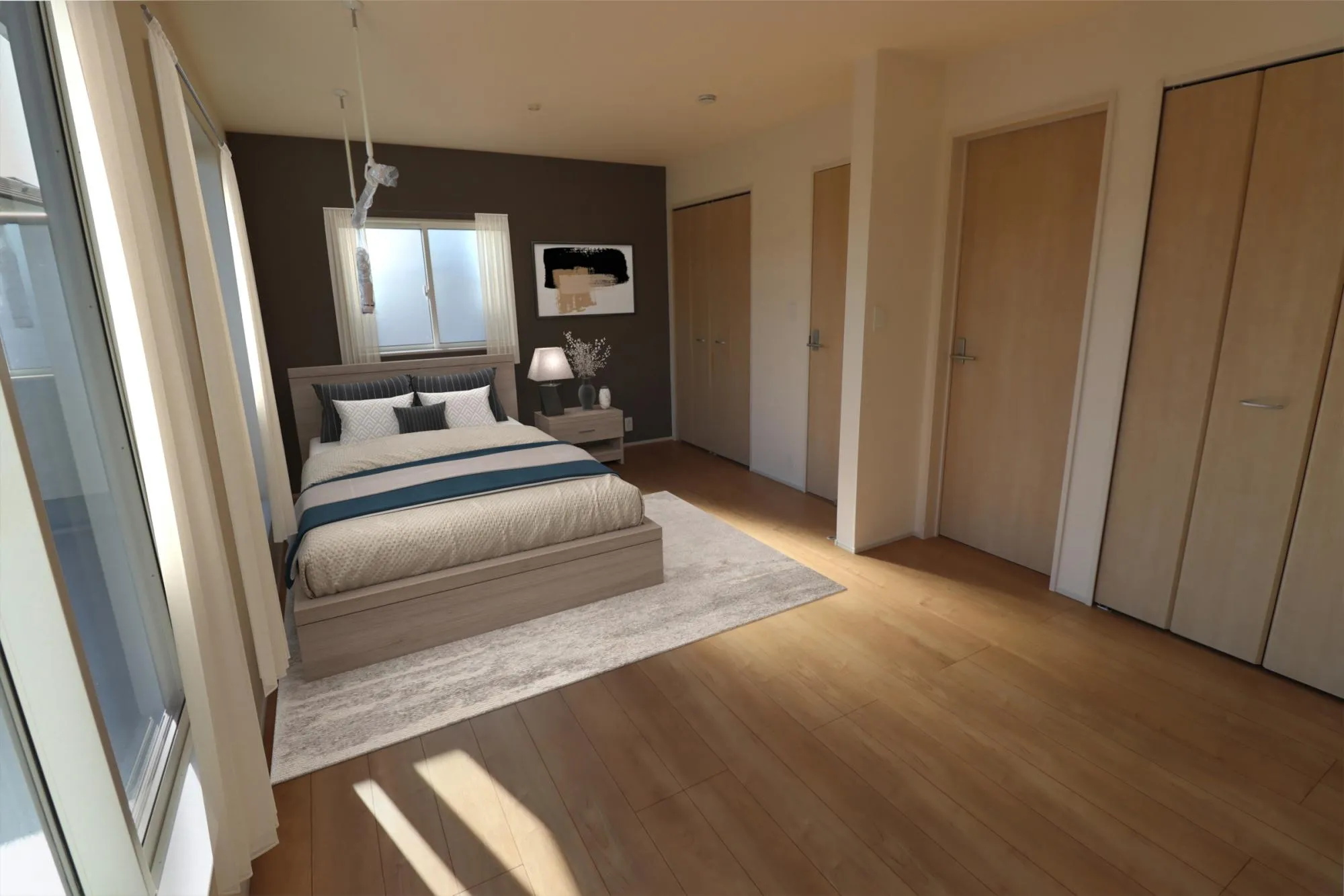 1号棟　寝室イメージ図
※実際に家具付き物件ではございません。あくまでイメージとなります。