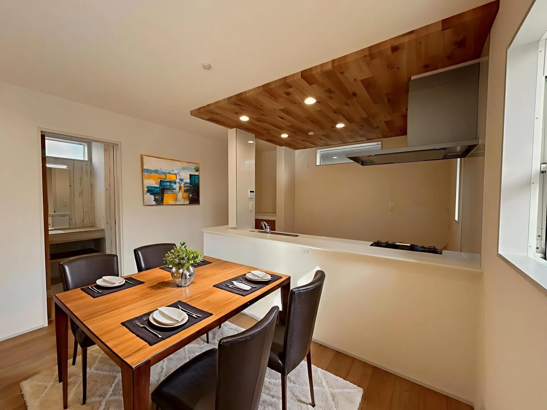 【ダイニング】CG加工でお部屋をイメージ。家具付の販売は行っておりません。