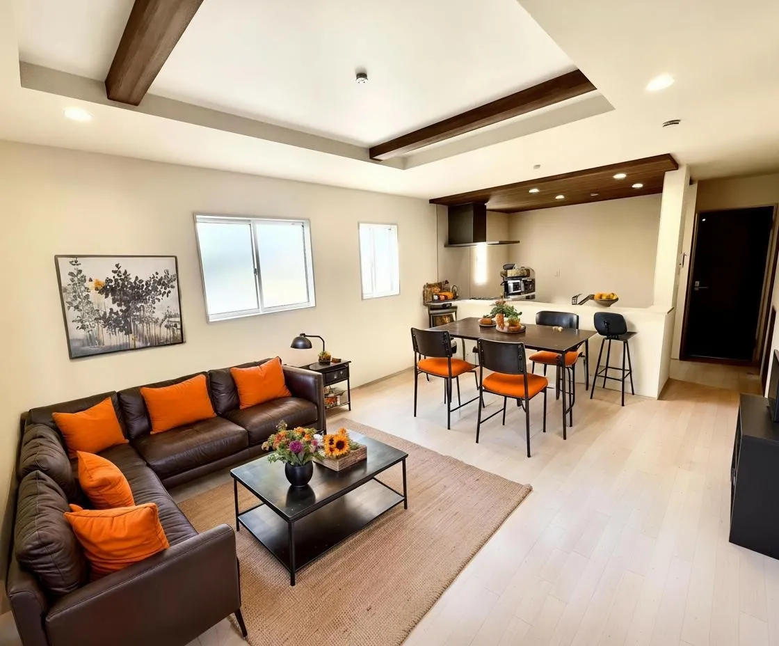 【①号棟】リビング(家具はイメージパースです。)