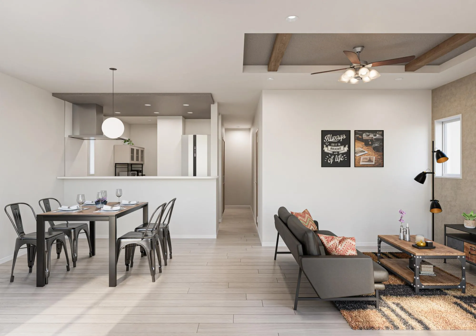 1号棟:内観パース
※このイラストは図面を基に描き起こしたもので実際とは多少異なります。