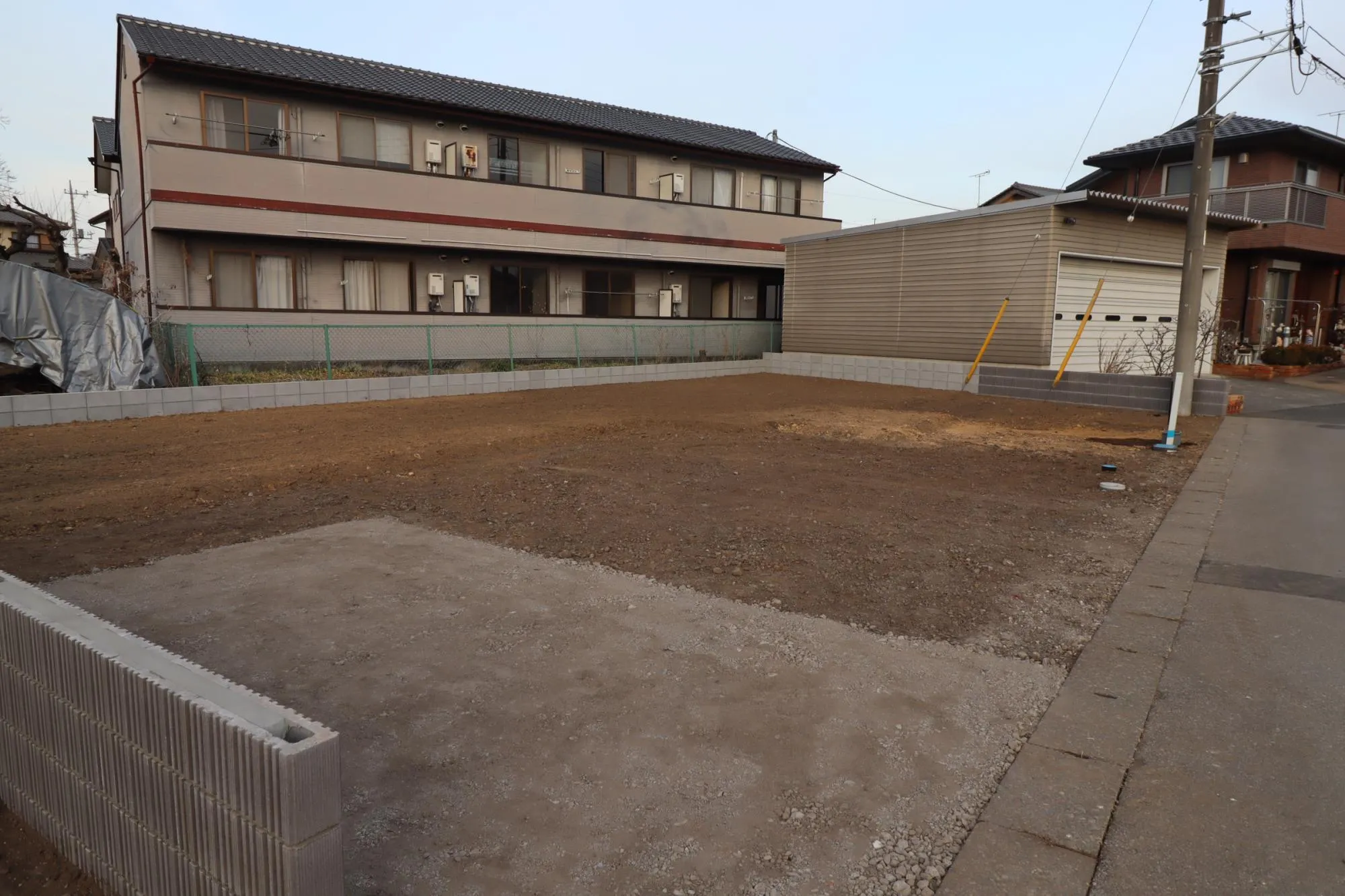2号棟外観　造成後