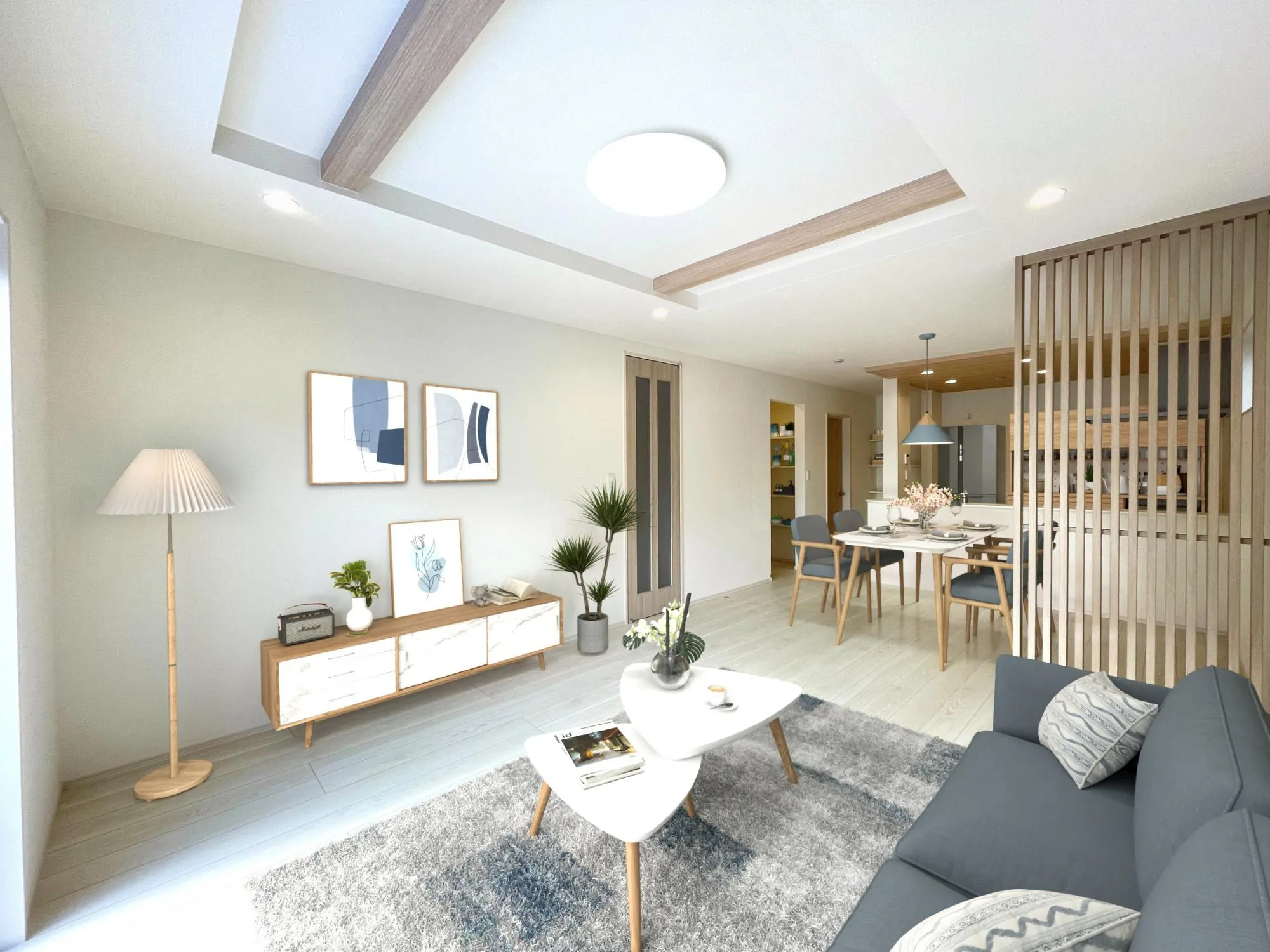 ②号棟　リビング(※家具等をCGで加工しています。家具付き販売ではございません。) 