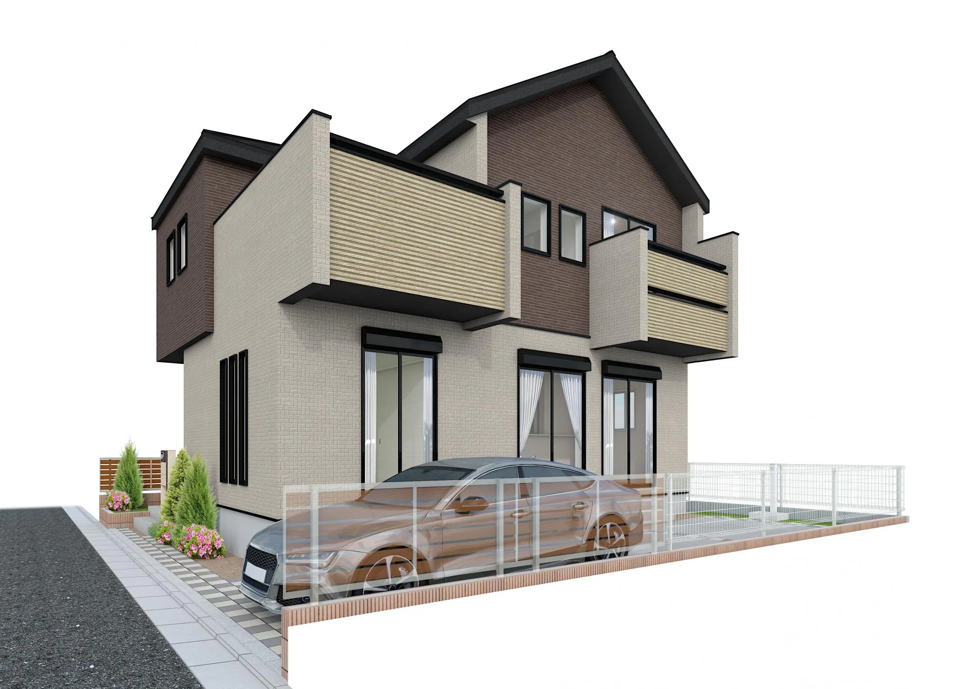 【完成予想図(外観)】