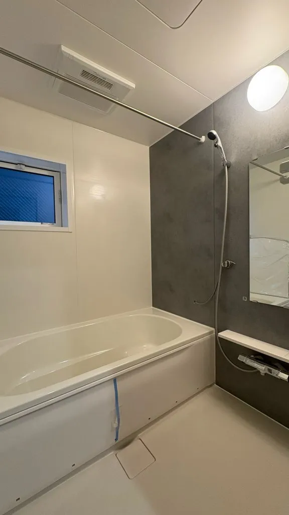 2号棟 ユニットバス 保温浴槽なので、お湯が冷めにくい!浴室換気乾燥機付