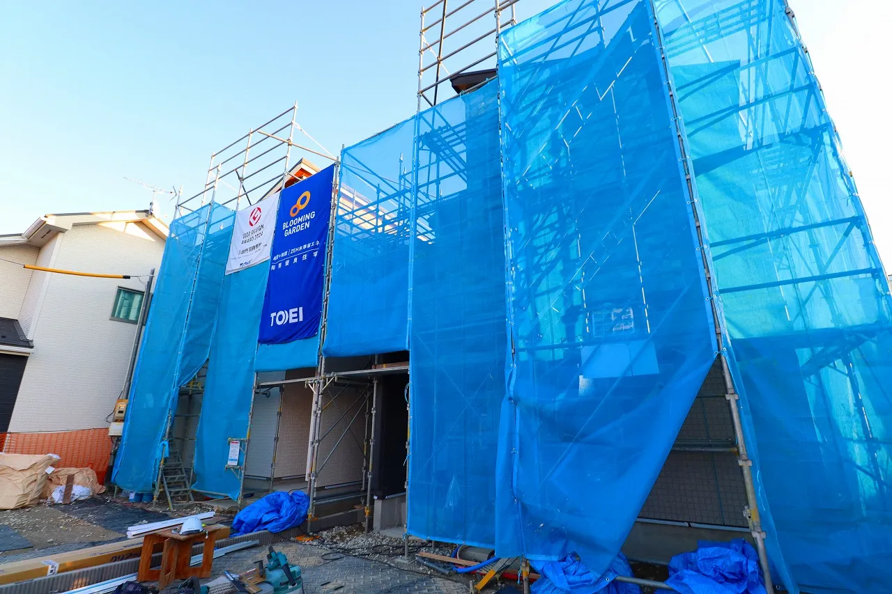 【外観写真　上棟時】