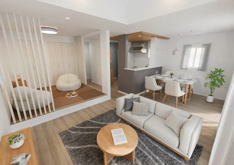 1号棟リビングダイニング