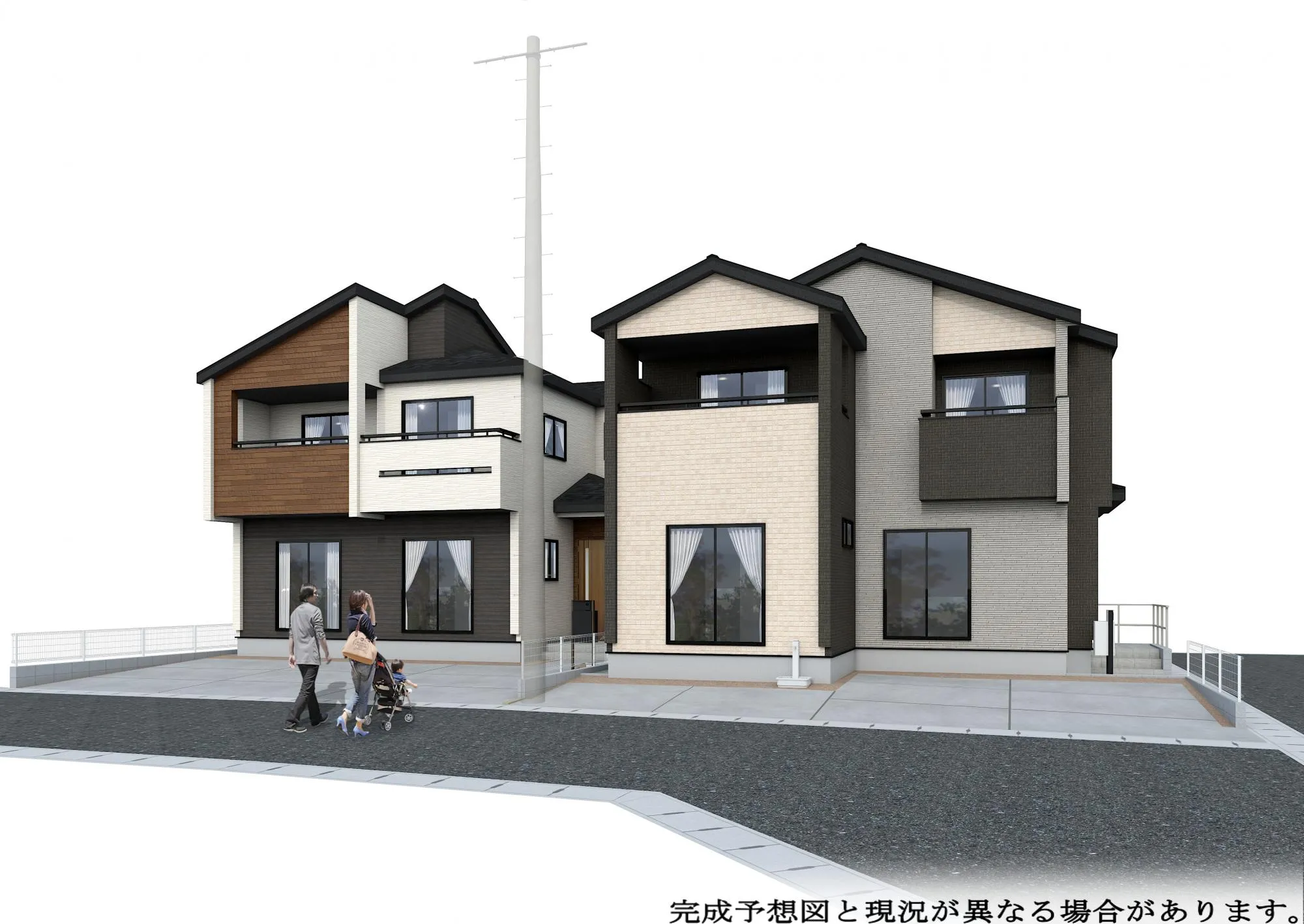 【完成予想図(左4号棟、右3号棟)】