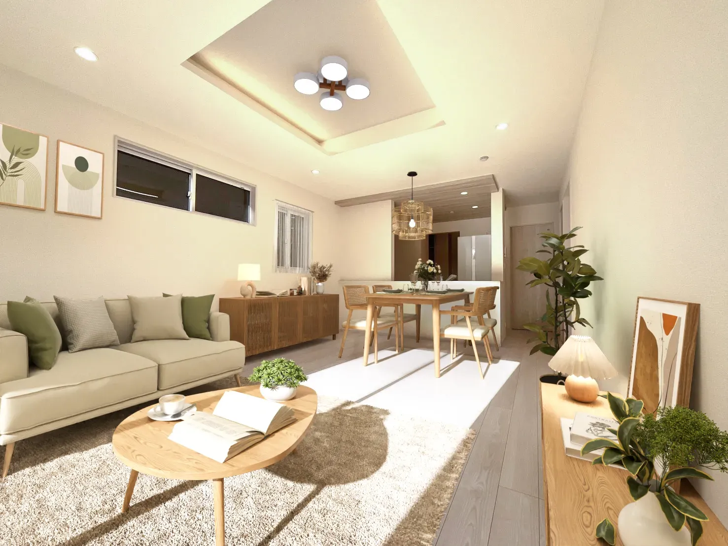 ☆2号棟　リビング(バーチャルステージング)☆