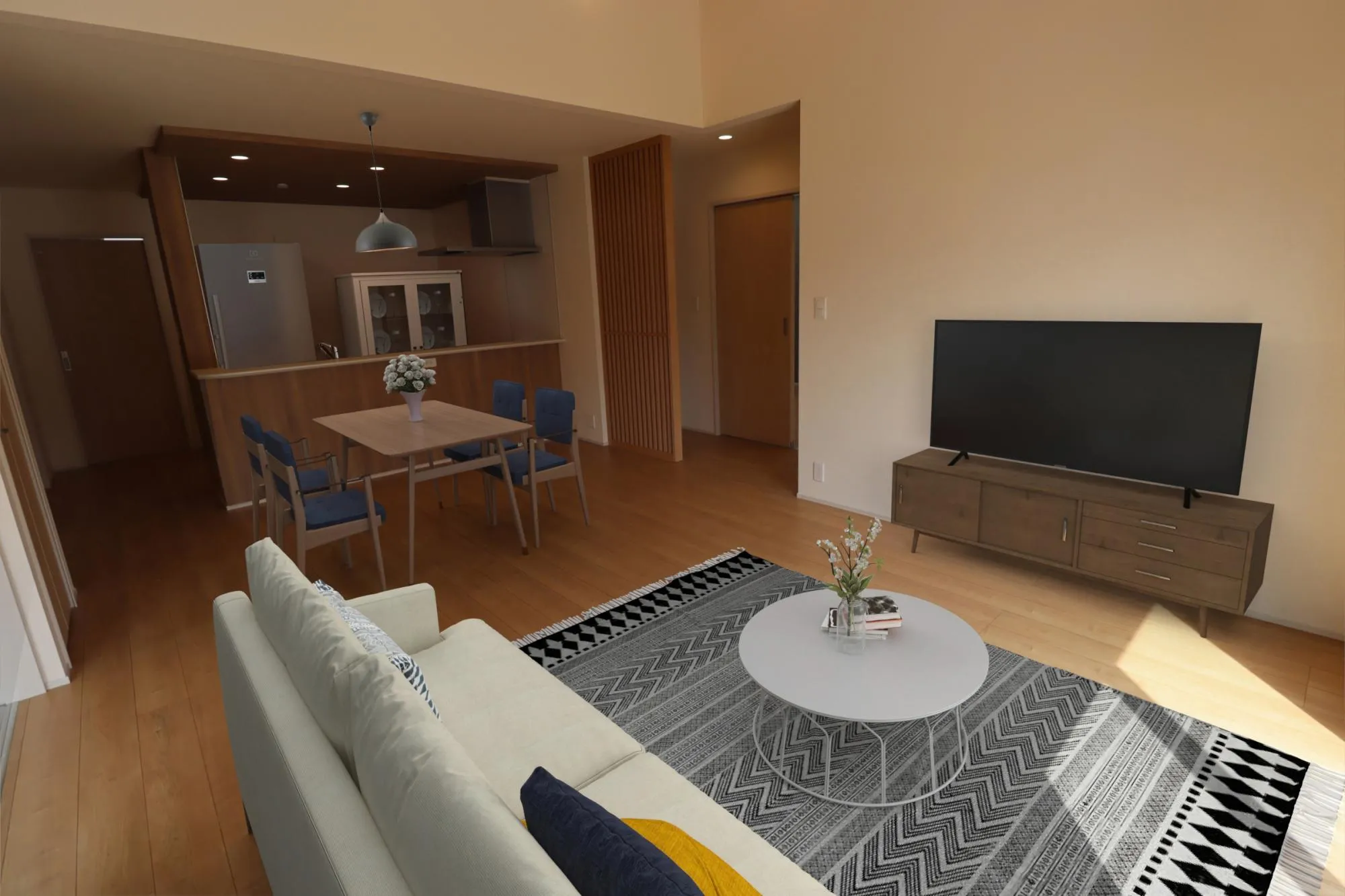 1号棟　リビングイメージ図
※家具付き物件ではございません。