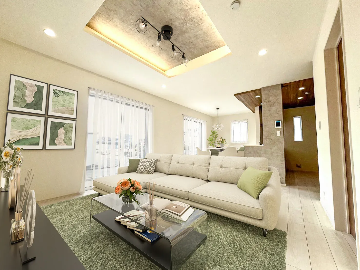 ☆1号棟　リビング(バーチャルステージング家具)☆