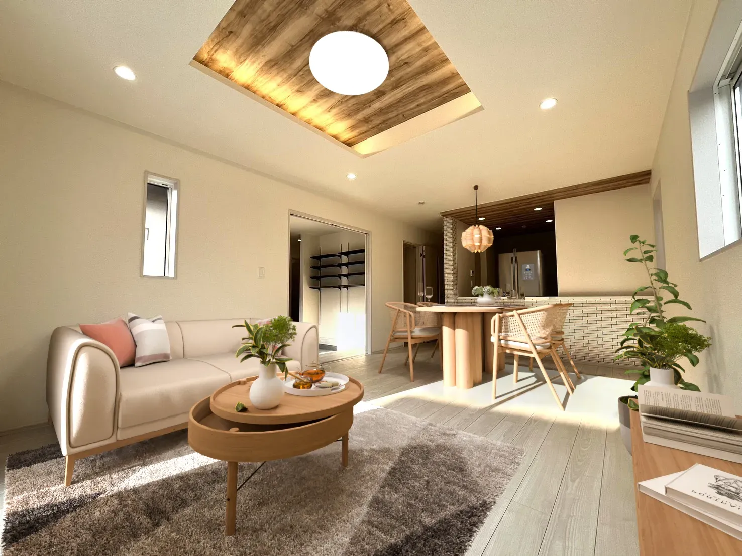 ☆2号棟　リビング(バーチャルステージング家具)☆