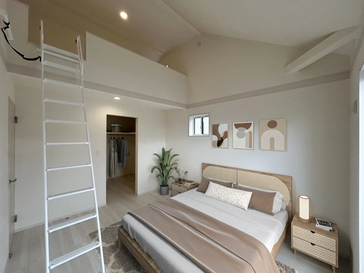 【イメージ】実際の室内写真に家具等を配置したCG画像です。家具付き販売ではございません。