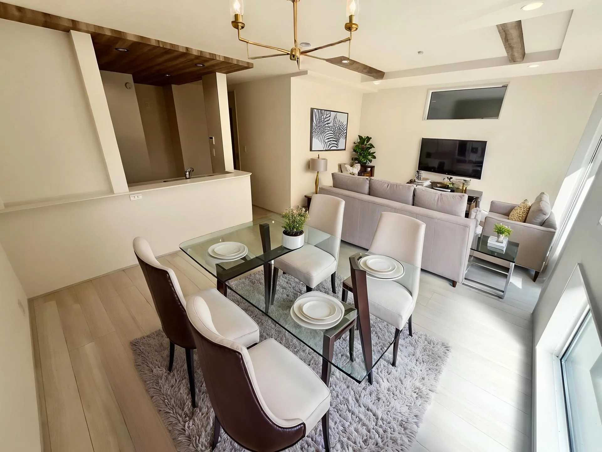 【2号棟】LDK(CGによるイメージ)家具付ではありません。