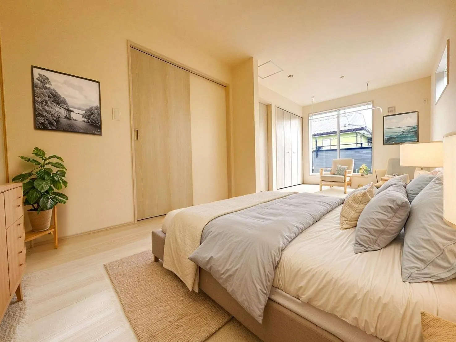 【洋室(10.5帖)】将来こども部屋として1部屋を2つの部屋にアレンジできるフレキシブルルーム(10.50帖)※将来2部屋として利用の場合、間仕切壁工事は有償となります。