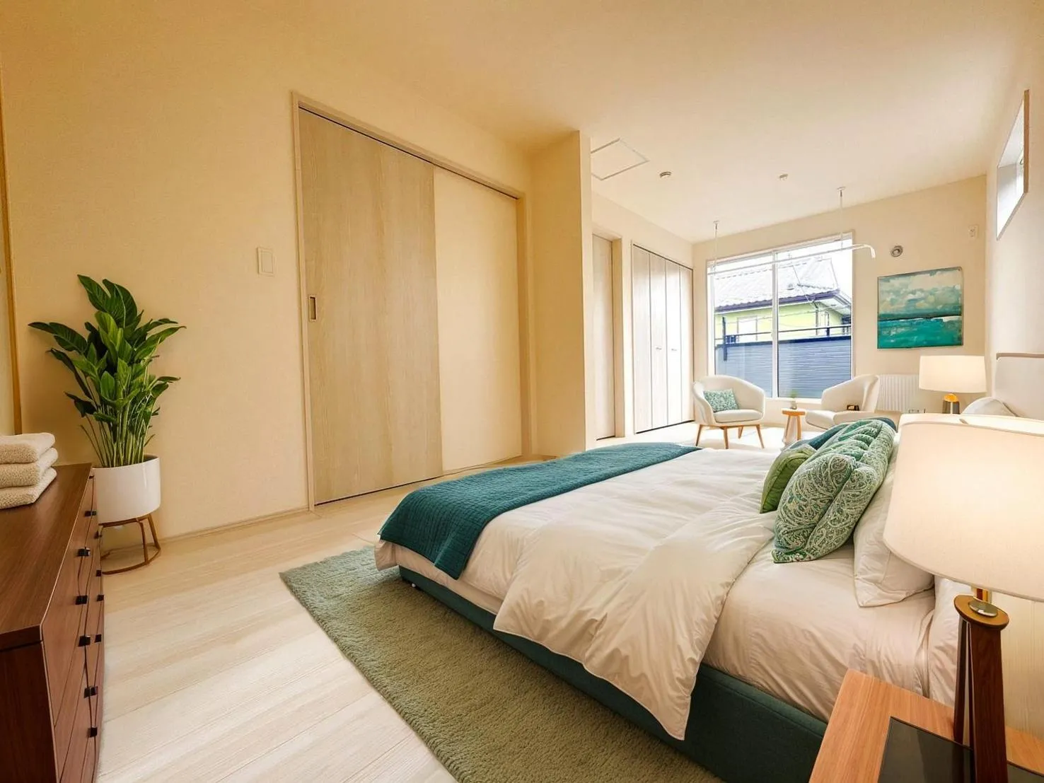 【洋室(10.5帖)】将来こども部屋として1部屋を2つの部屋にアレンジできるフレキシブルルーム(10.50帖)※将来2部屋として利用の場合、間仕切壁工事は有償となります。